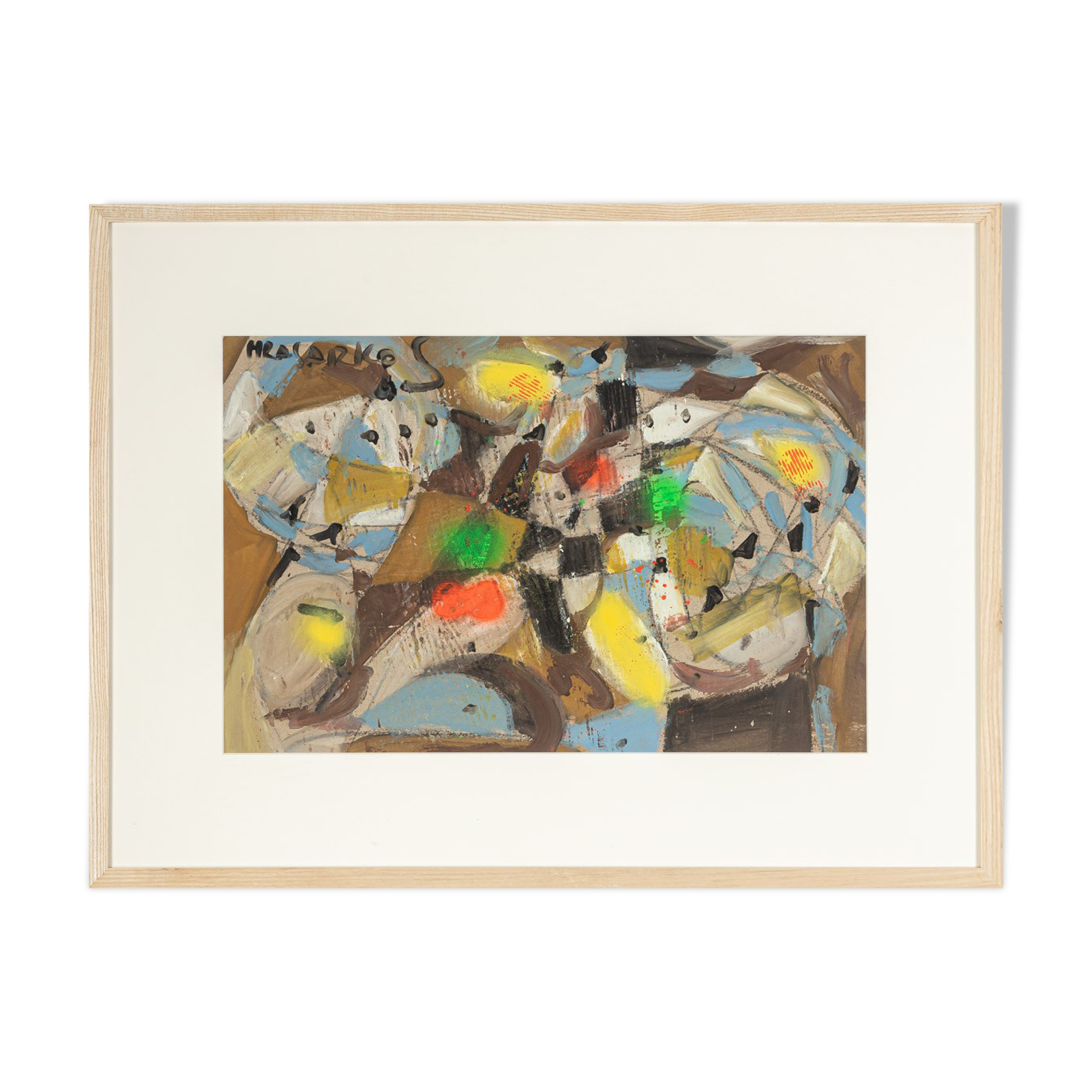 Colorful Fragmentation, Gouache on thick Paper, 81 x 61 cm