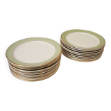 22 Antique Villeroy & Boch Celadon Dinner Plates