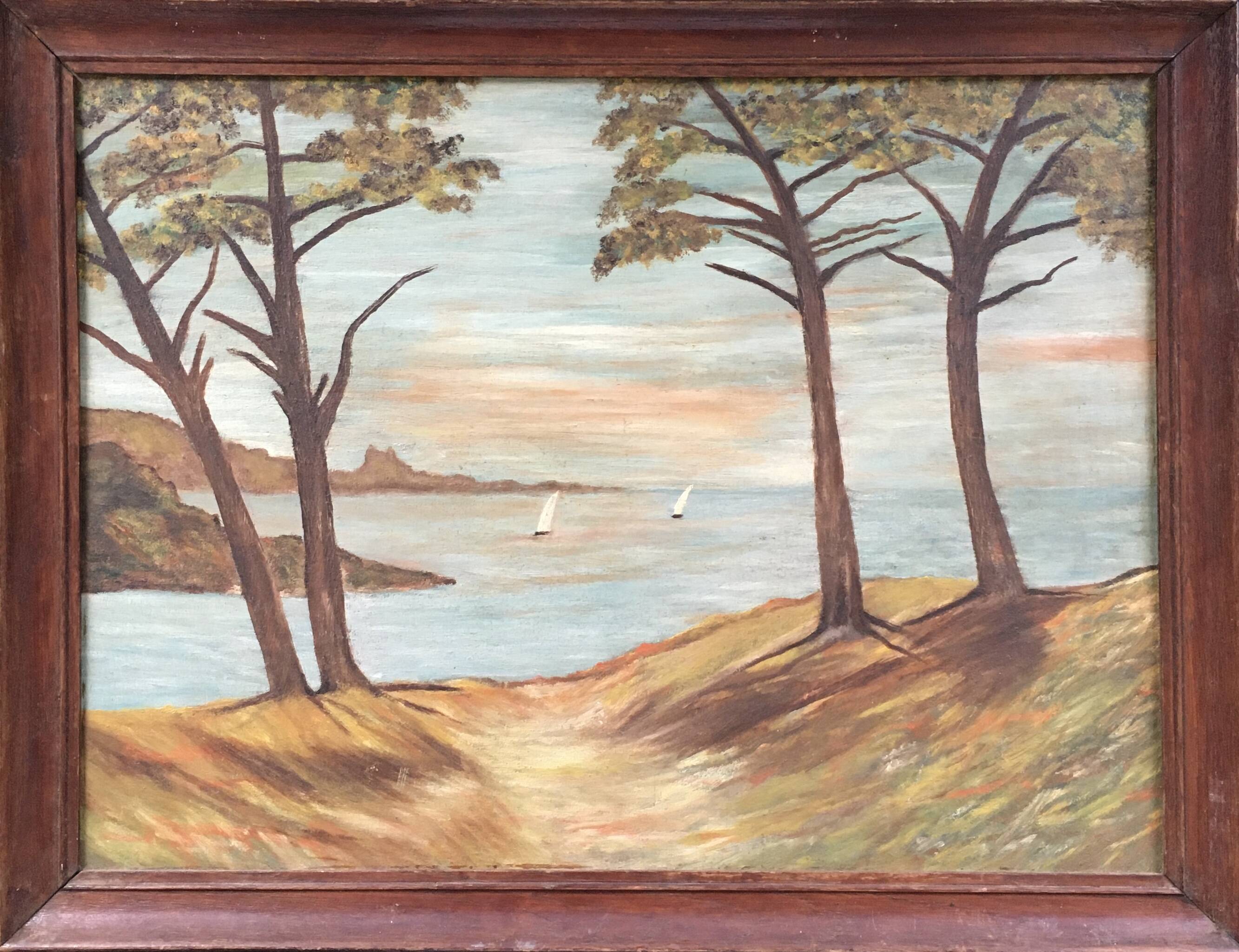 Old painting of the harbor