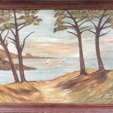 Tableau ancien la rade