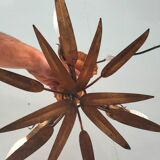 Golden leaf chandelier