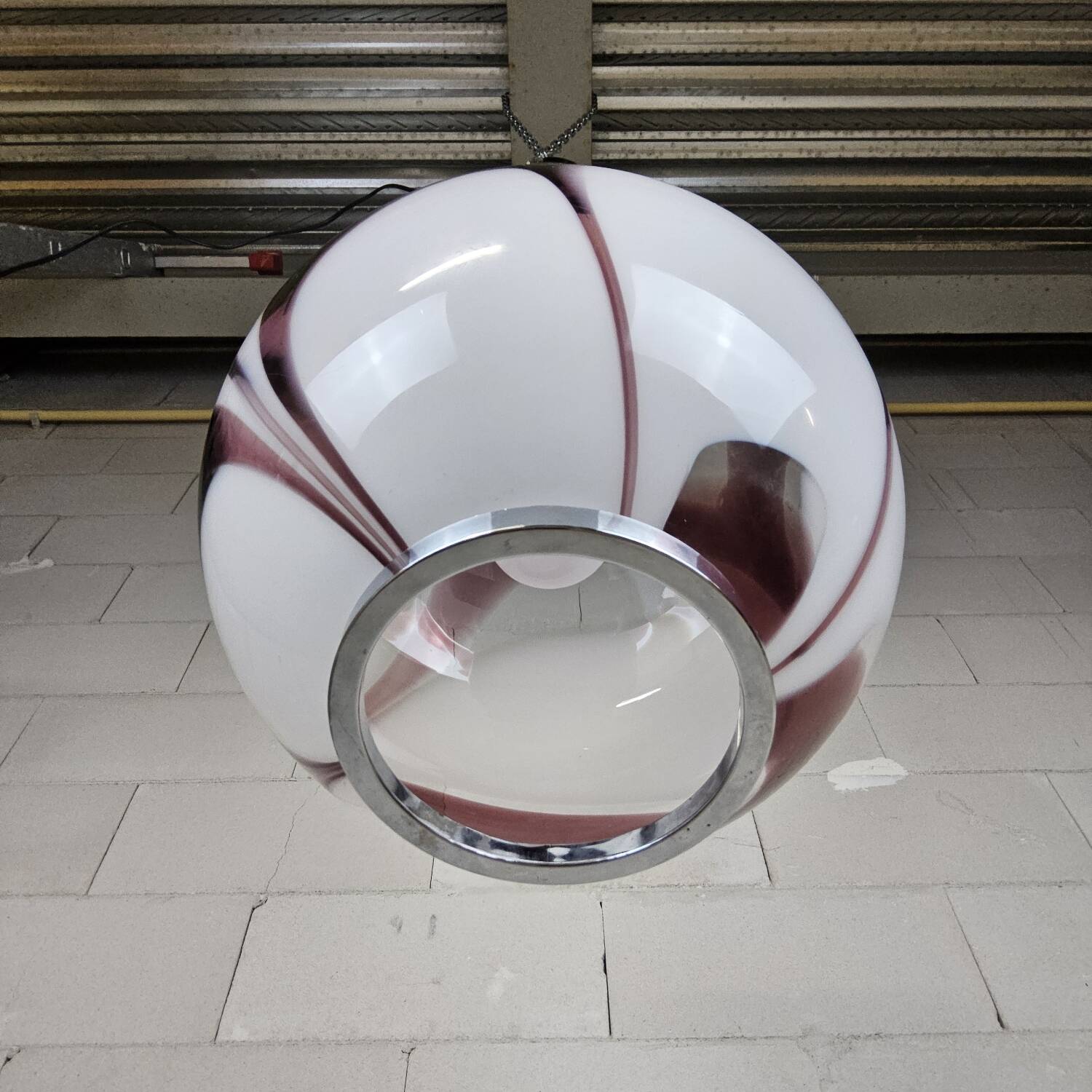 Vintage Italian design glass Carlo Moretti Murano pendant lamp