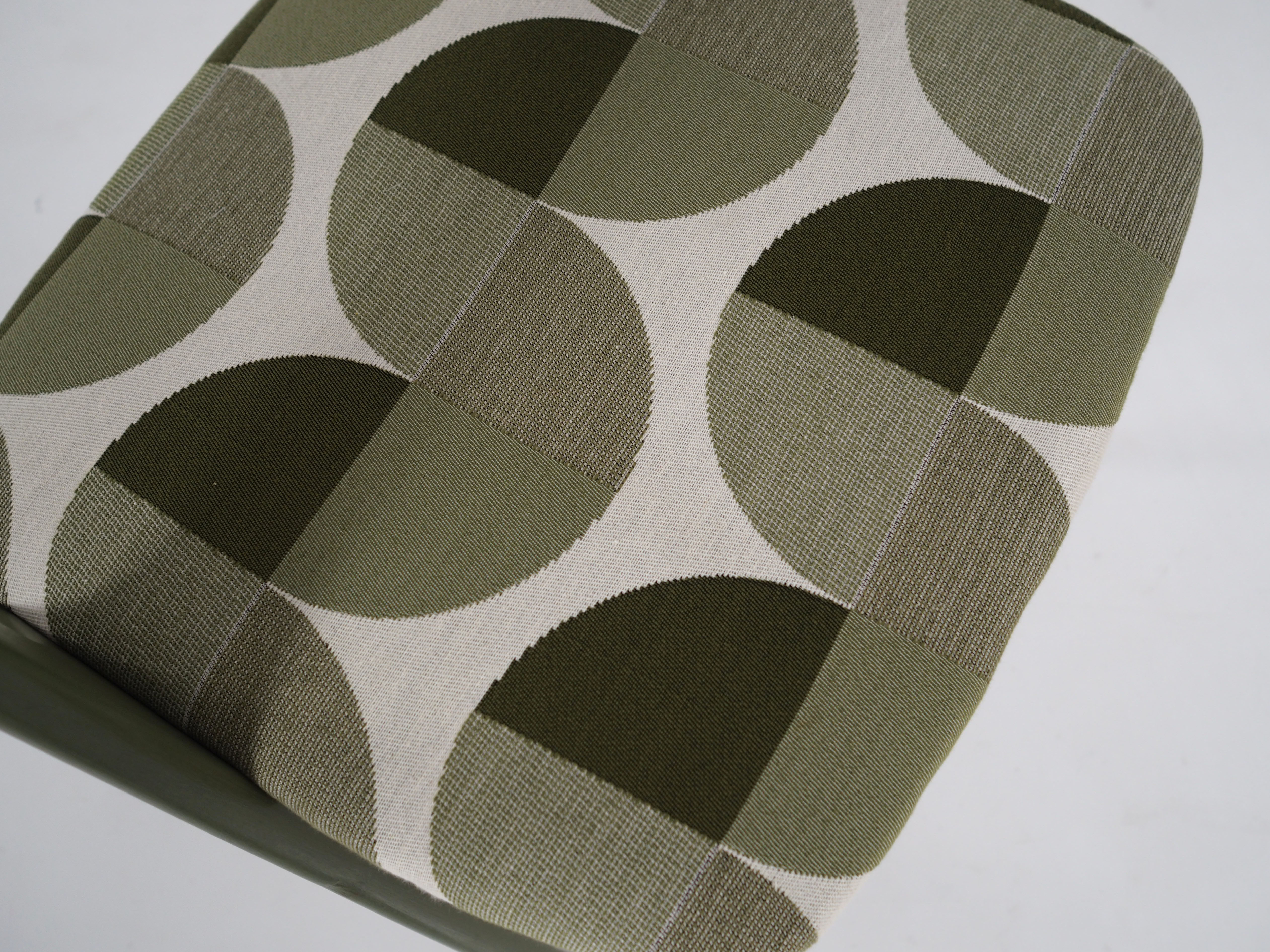 Olive green chair, Scandinavian design of the 70s