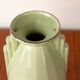 Art Deco vase in fine apple green earthenware, Sarreguemines.