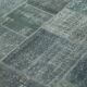 Handwoven oriental overdyed 170 cm x 240 cm grey patchwork carpet