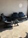 Nelo Kroken 4-piece black leather sofa set, 1970s