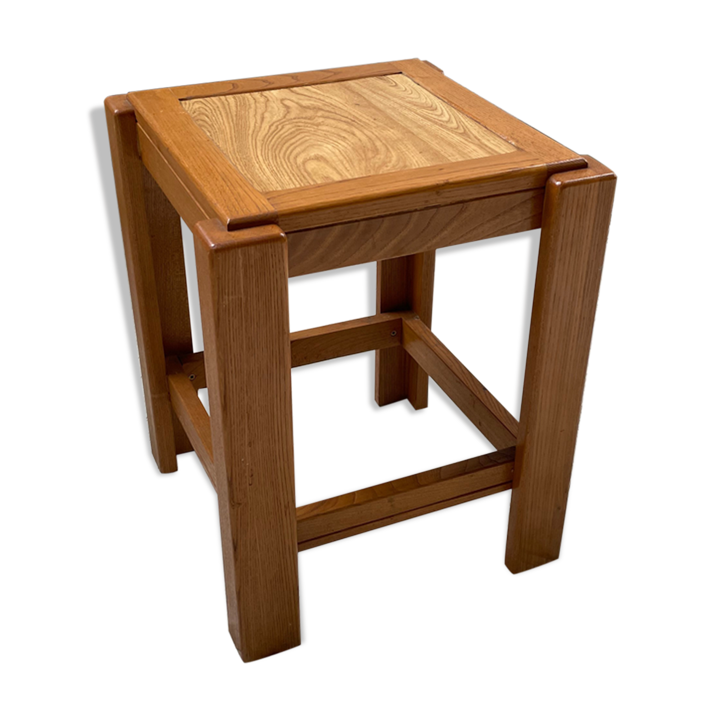 Solid elm stool Maison Regain