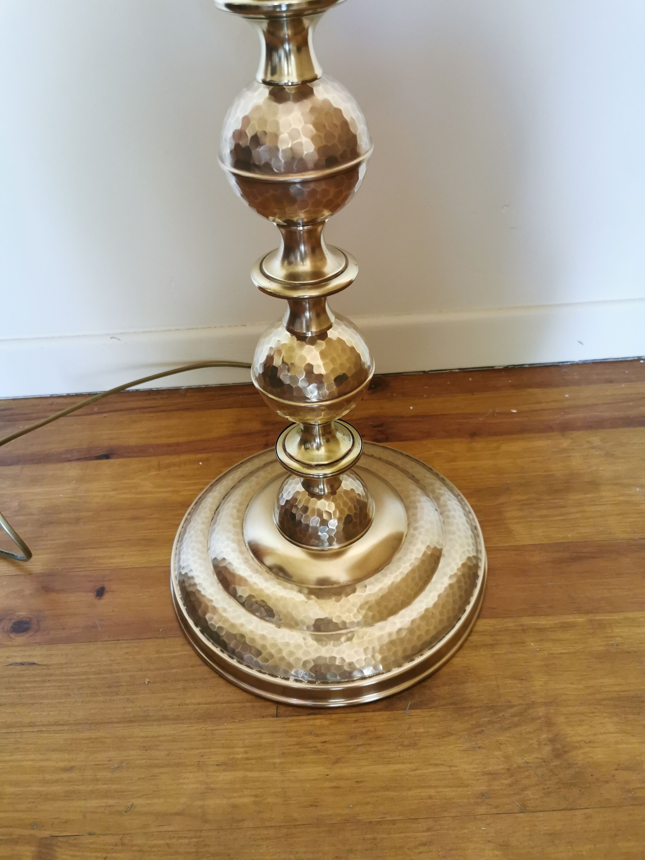 Vintage oriental-style brass lamppost