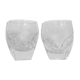 1960 crystal cup glasses ringing with cut-outs