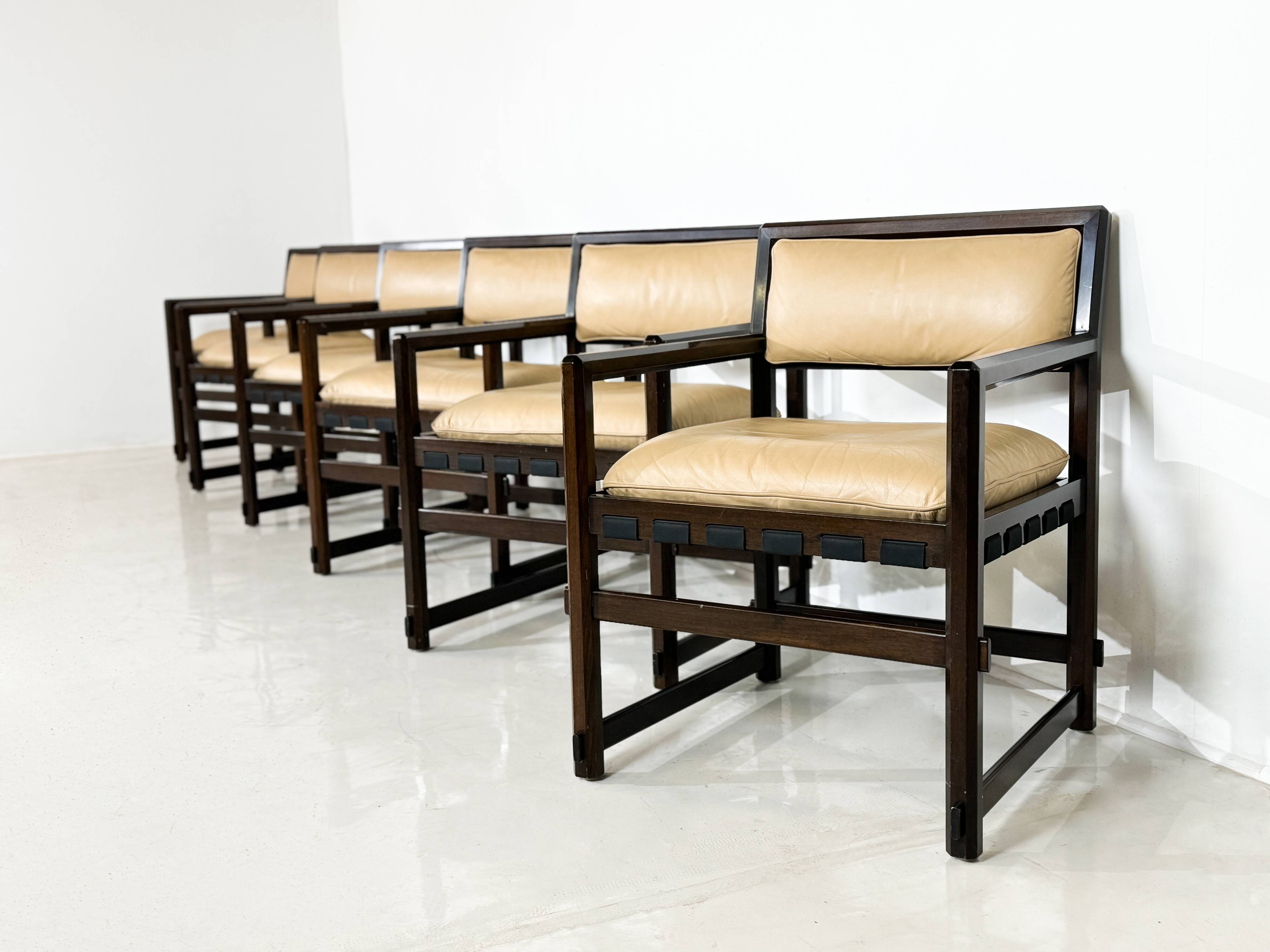 Mid-Century Modern Set of 6 Armchairs by Edward Wormley for Dunbar