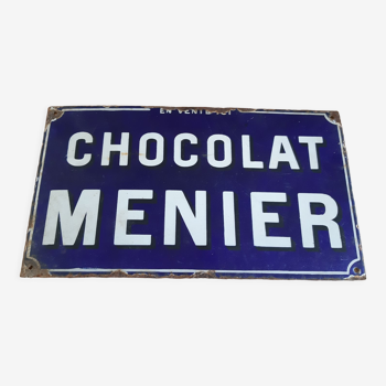 Plaque émaillée chocolat menier