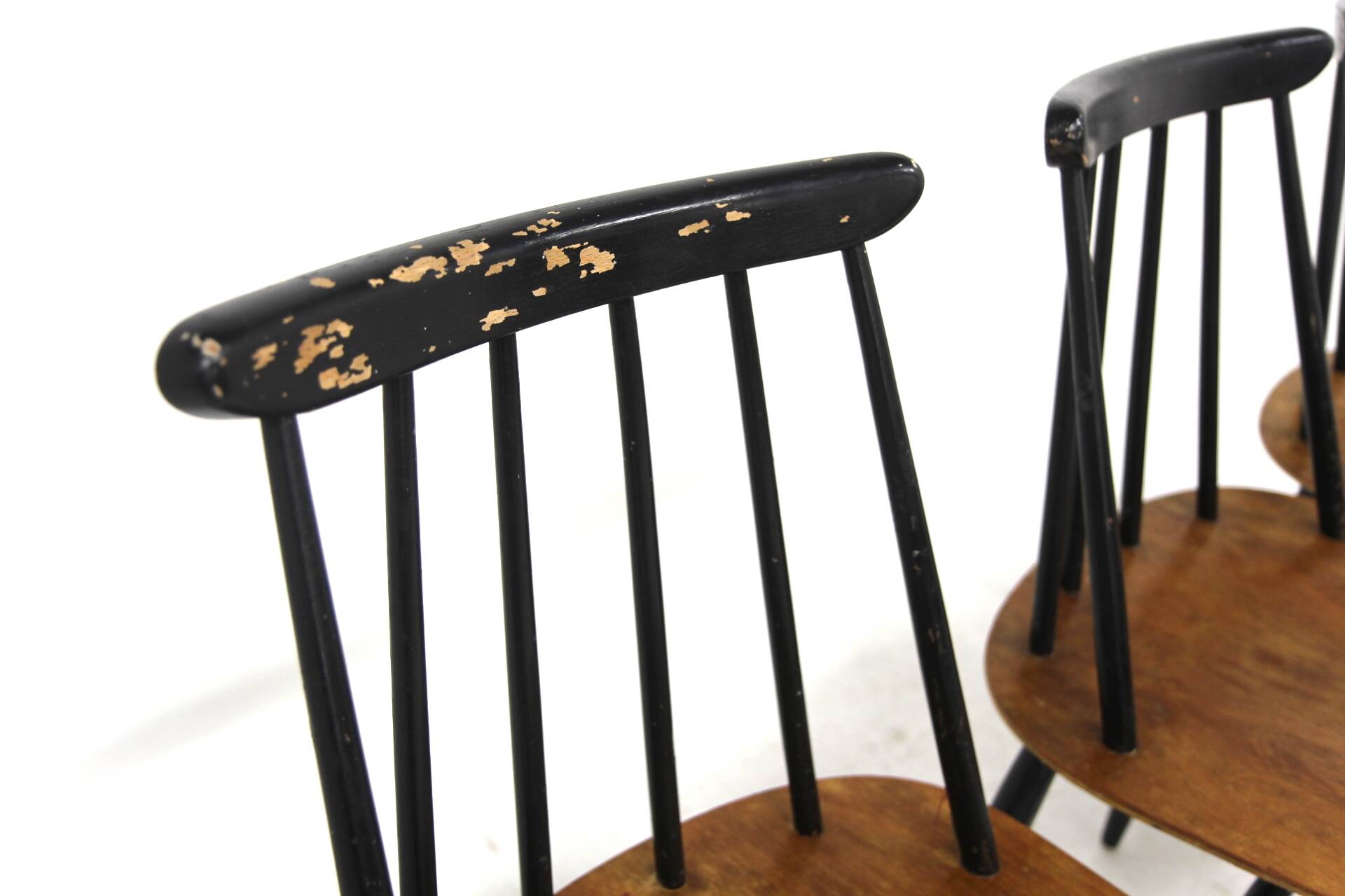 Set de 4 chaises "Fanett" en teck par Ilmari Tapiovaara, Suède, 1960