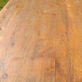 Solid oak coffee table with turned legs.