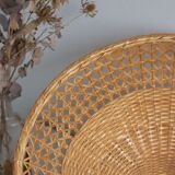Vintage rattan wicker pendant lamp