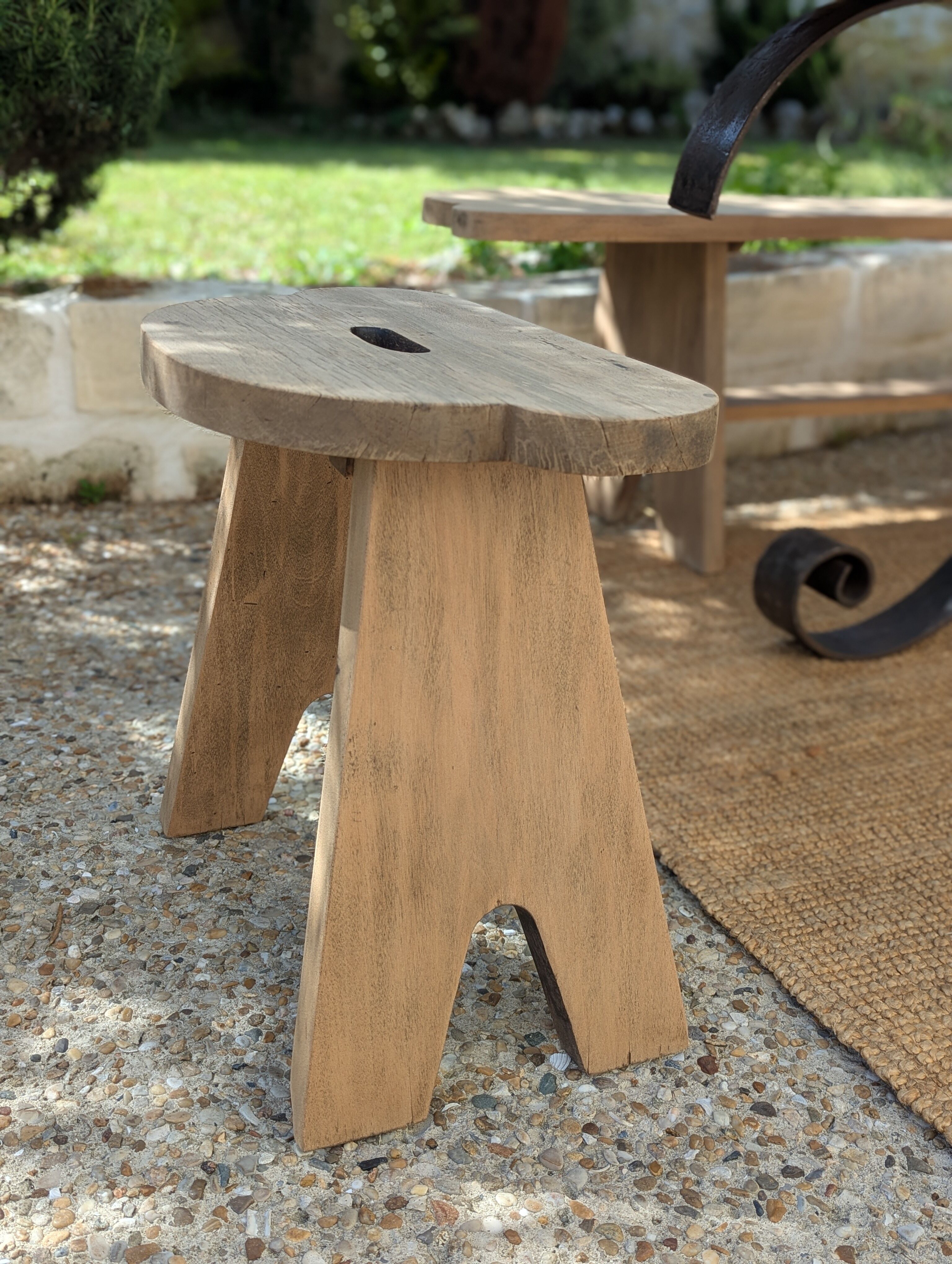 Table set, stools and benches