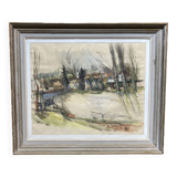 Framed watercolor