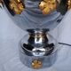 Chrome and gilded metal lamp ep 1970 hollywood regency / neoclassical