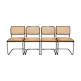 Set of 4 black Cesca Breuer chairs B32