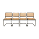Ensemble de 4 chaises noires Cesca Breuer B32