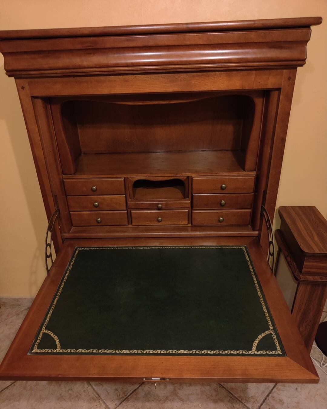 Louis Philippe style solid cherry secretary desk