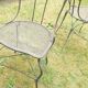 Antique wrought iron garden chairs, set of 2