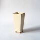 Vase cubique en céramique sur pieds boule en bois, Pays-Bas, Années 90
