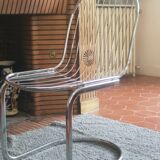 Set of 4 Chair in chrome year 70 Italian design