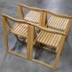 4 chaises pliantes bois vintage