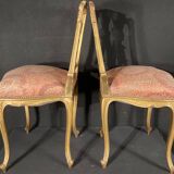 Pair of gilded wooden chairs