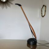 Zoomorphic desk lamp in cherry wood and polycarbonate
