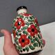 A mid-century vase with painted flowers. Portugal, 1950-60s. Majolica style