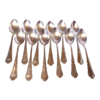 St Médard 12 tablespoons in silver metal
