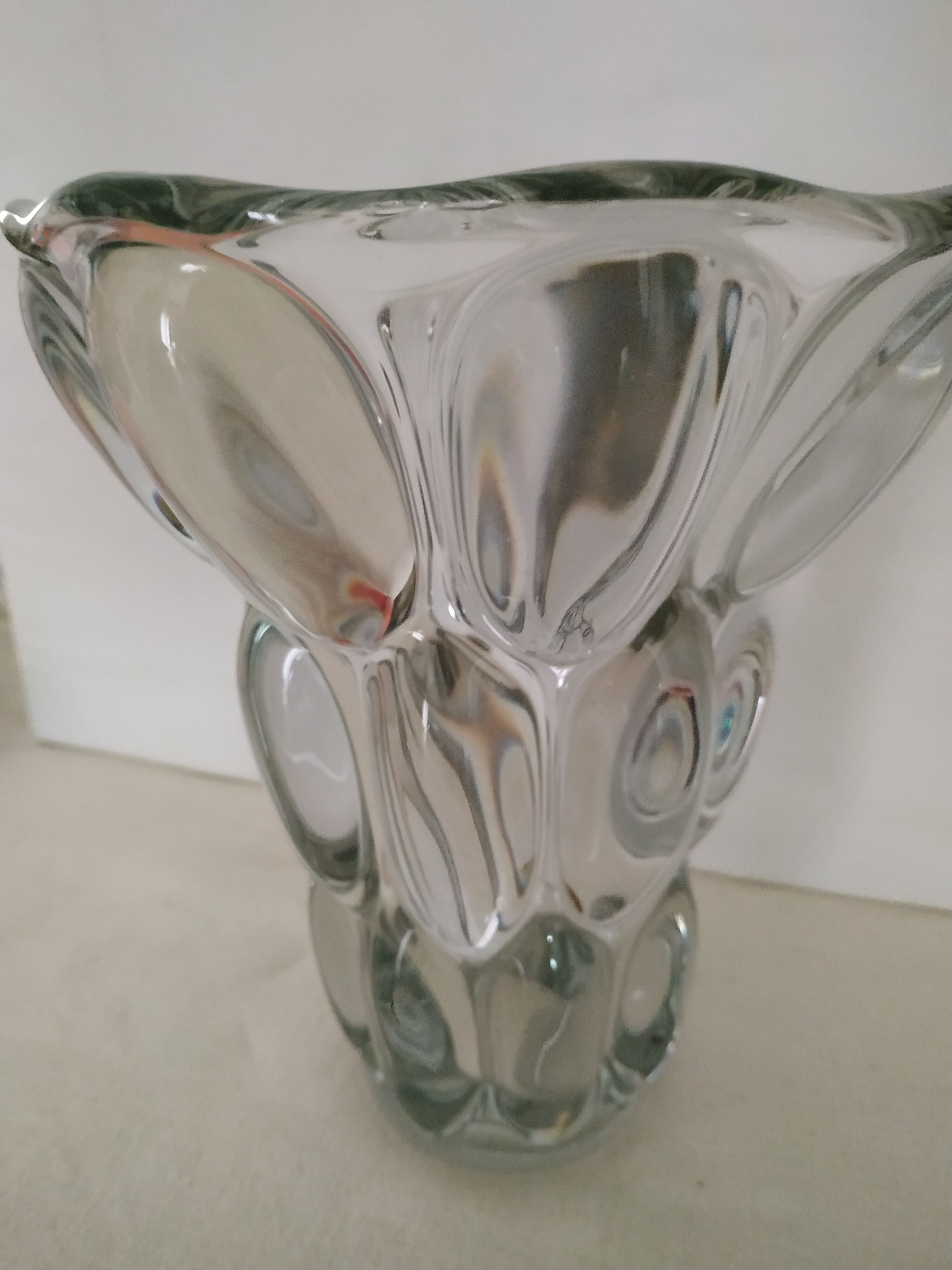 Vase model Etruscan crystal of sevres 20 cm