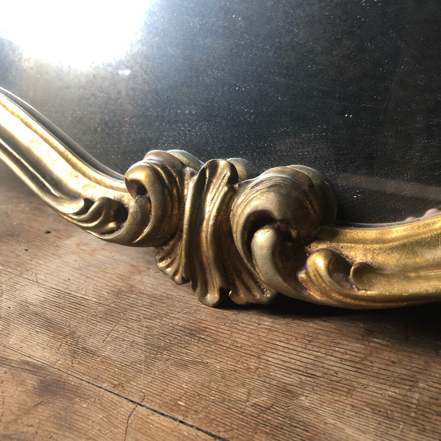 Golden vintage mirror