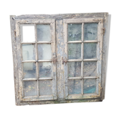 Window with 2 leaves and frame