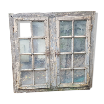 Window with 2 leaves and frame