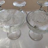 set of 6 thick glass ice cups decor vintage fruits