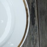 4 plates with hors d'oeuvre in porcelain of Paris 19th - gold net