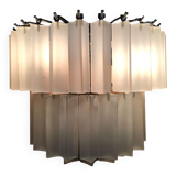 Triedro sandblasted murano glass wall sconce
