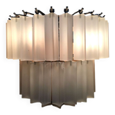 Triedro sandblasted murano glass wall sconce