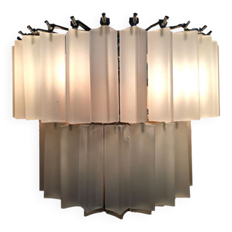 Triedro sandblasted murano glass wall sconce