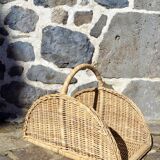 Wicker log basket