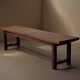 Large solid wood table, handcrafted.