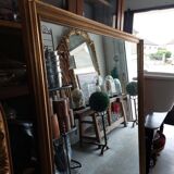 Mirror mirror mirror golden wood bistro style -1m68x1m15