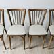Set of 4 Baumann chairs model no. 153 – solid beech and faux leather – 1960s