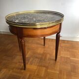 Bouillotte table with grey marble