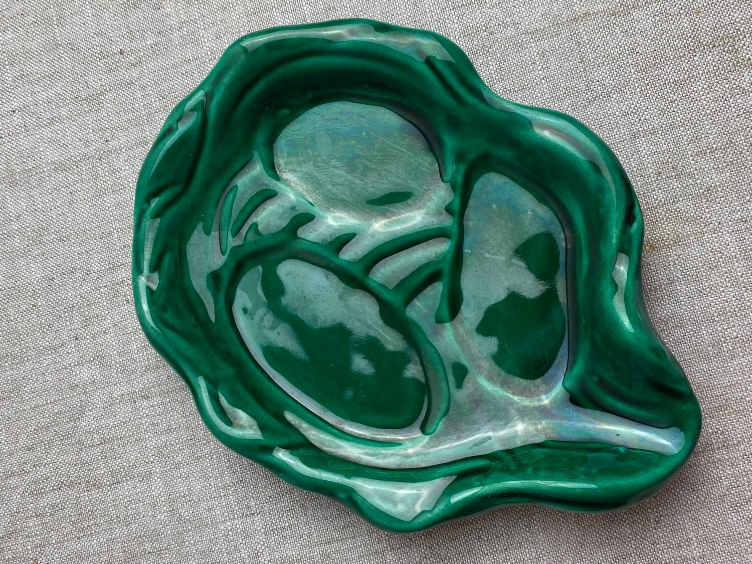 Vallauris ceramic dish and spoon