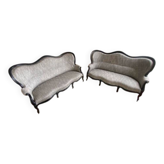 Pair of Napoleon III sofas