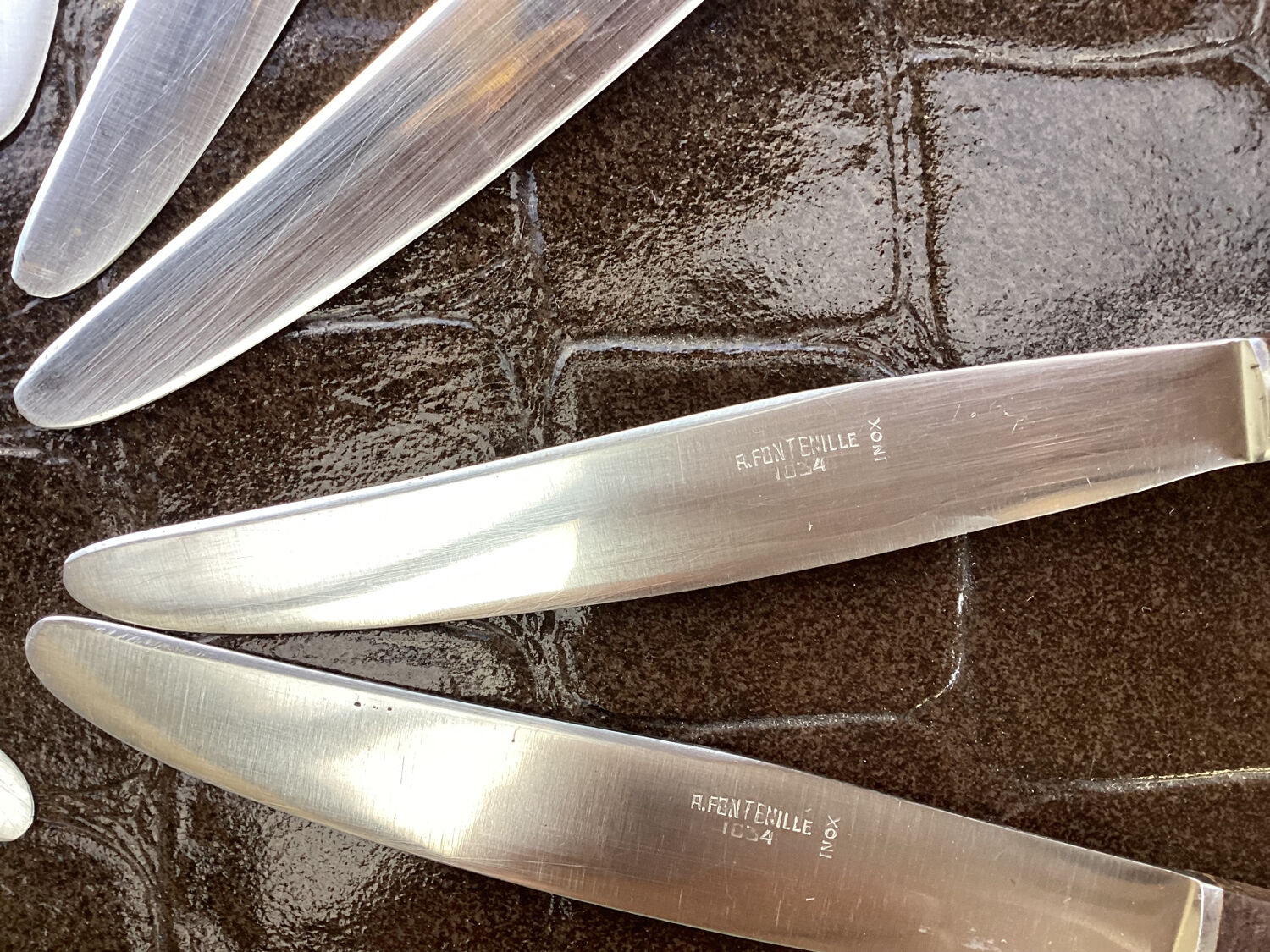 Set of 9 vintage a.fontenille 1034 table knives