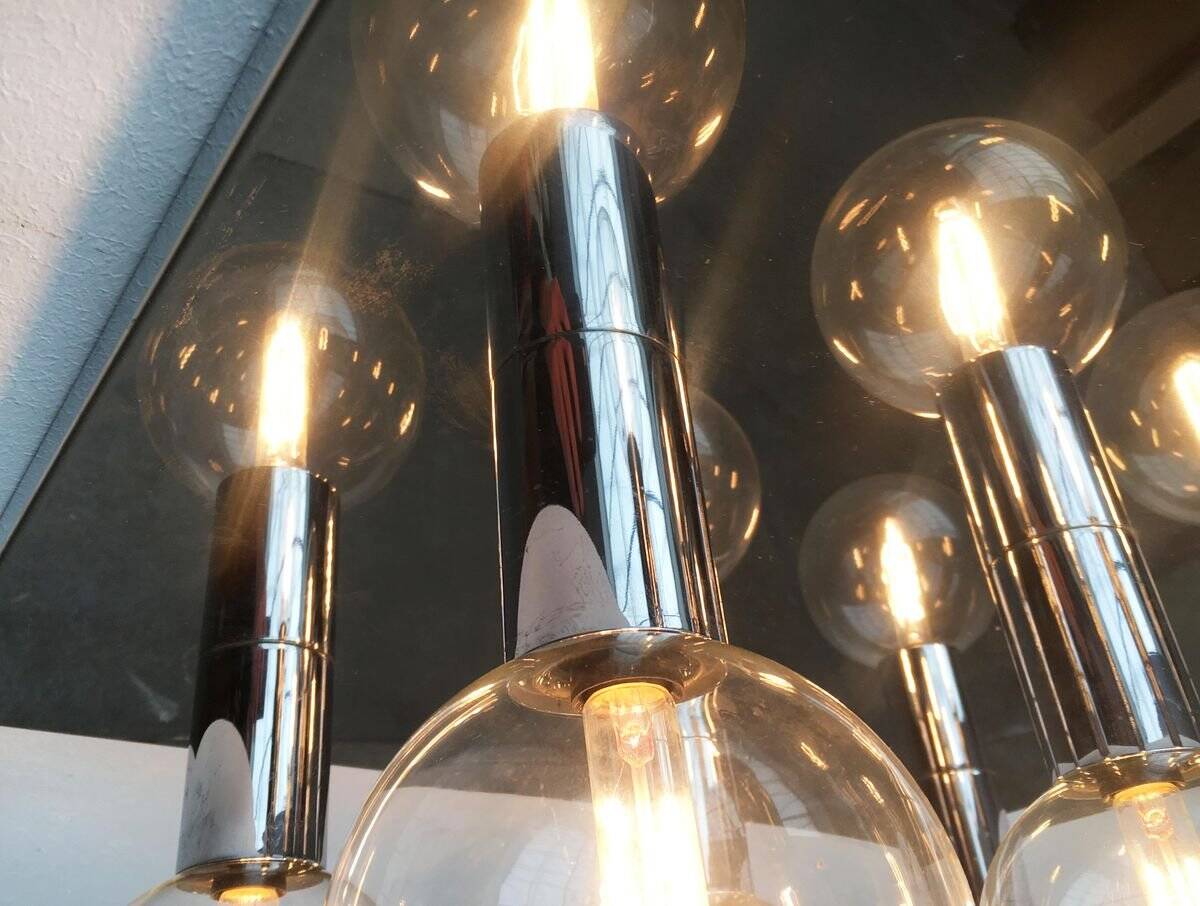 Vintage Space Age ceiling lamp by Motoko Ishii for Staff